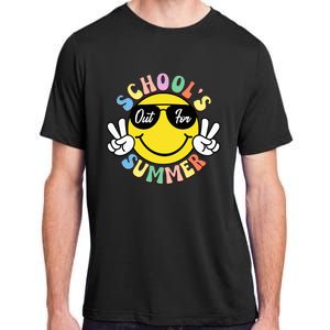 Last Day Of School Graduation Groovy Schools Out Adult ChromaSoft Performance T-Shirt