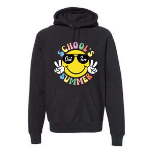 Last Day Of School Graduation Groovy Schools Out Premium Hoodie