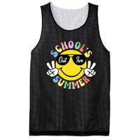 Last Day Of School Graduation Groovy Schools Out Mesh Reversible Basketball Jersey Tank