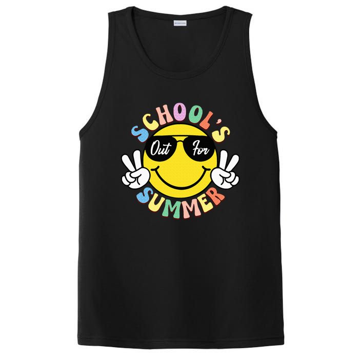 Last Day Of School Graduation Groovy Schools Out PosiCharge Competitor Tank