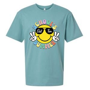 Last Day Of School Graduation Groovy Schools Out Sueded Cloud Jersey T-Shirt