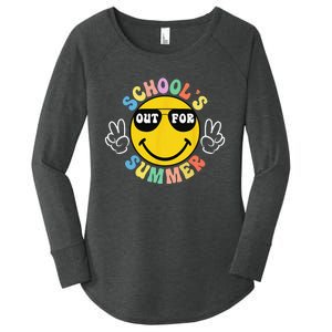 Last Day Of School Graduation Groovy Schools Summer Women's Perfect Tri Tunic Long Sleeve Shirt