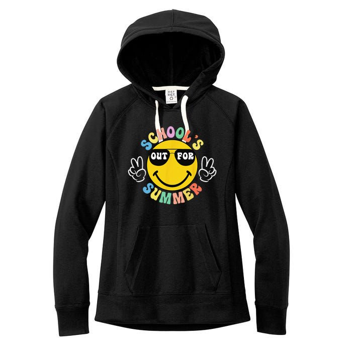 Last Day Of School Graduation Groovy Schools Summer Women's Fleece Hoodie