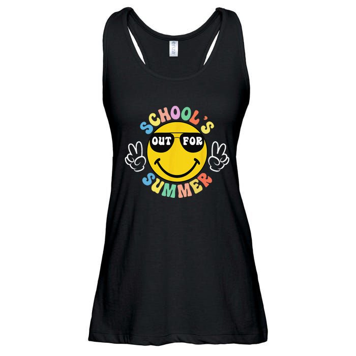 Last Day Of School Graduation Groovy Schools Summer Ladies Essential Flowy Tank