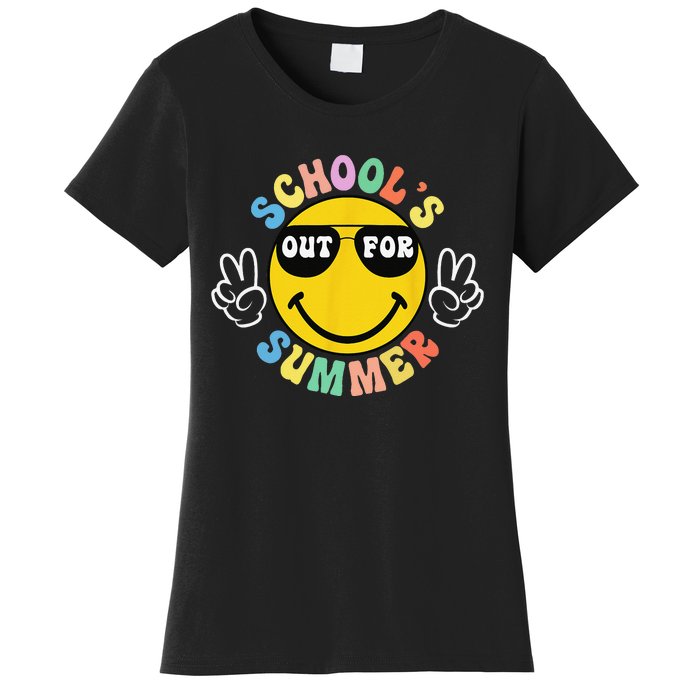 Last Day Of School Graduation Groovy Schools Summer Women's T-Shirt