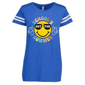 Last Day Of School Graduation Groovy Schools Summer Enza Ladies Jersey Football T-Shirt