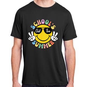 Last Day Of School Graduation Groovy Schools Out For Summer Adult ChromaSoft Performance T-Shirt