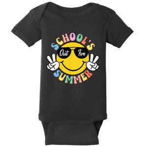 Last Day Of School Graduation Groovy Schools Out For Summer Baby Bodysuit