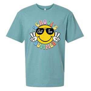 Last Day Of School Graduation Groovy Schools Out For Summer Sueded Cloud Jersey T-Shirt