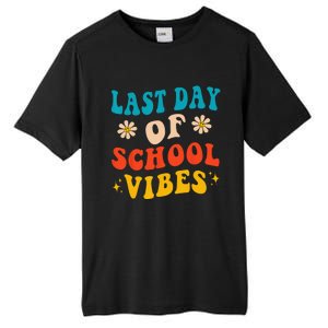 Last Day Of School Vibes Retro Last Day Of School Teacher Tall Fusion ChromaSoft Performance T-Shirt