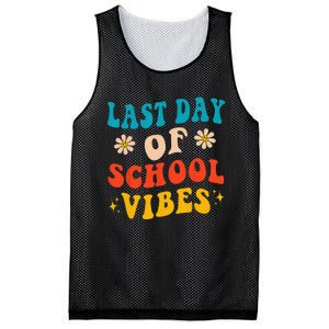 Last Day Of School Vibes Retro Last Day Of School Teacher Mesh Reversible Basketball Jersey Tank