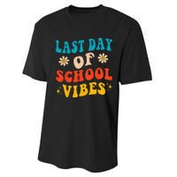 Last Day Of School Vibes Retro Last Day Of School Teacher Performance Sprint T-Shirt