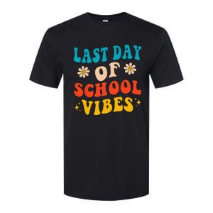 Last Day Of School Vibes Retro Last Day Of School Teacher Softstyle CVC T-Shirt