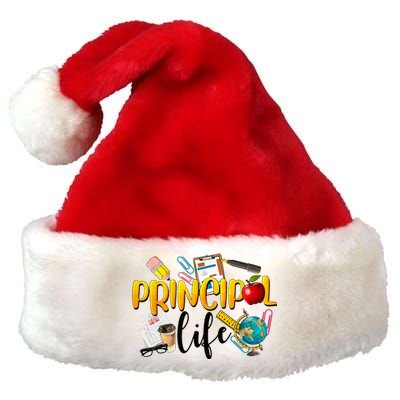 Last Day Of School Principal Life End Of Year Summer Vibes Premium Christmas Santa Hat