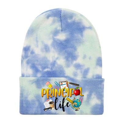 Last Day Of School Principal Life End Of Year Summer Vibes Tie Dye 12in Knit Beanie