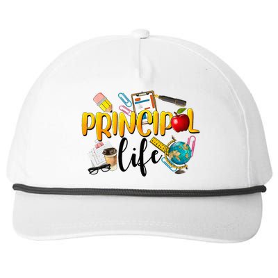 Last Day Of School Principal Life End Of Year Summer Vibes Snapback Five-Panel Rope Hat