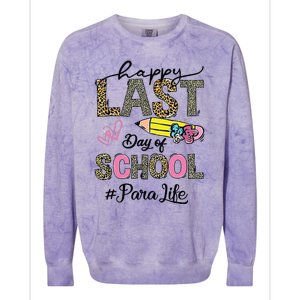 Last Day Of School Teacher Student Graduation Colorblast Crewneck Sweatshirt