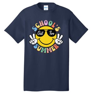 Last Day Of School Graduation Groovy Schools Out For Summer Tall T-Shirt