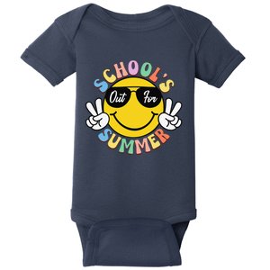 Last Day Of School Graduation Groovy Schools Out For Summer Baby Bodysuit