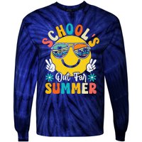 Last Day Of School Graduation Groovy Schools Out For Summer Tie-Dye Long Sleeve Shirt