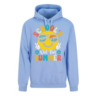 Last Day Of School Graduation Groovy Schools Out For Summer Unisex Surf Hoodie