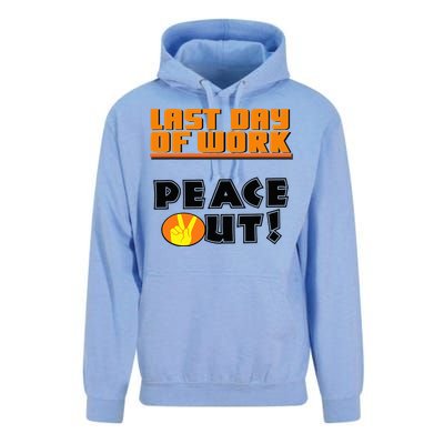 Last Day Of Work Peace Out Unisex Surf Hoodie