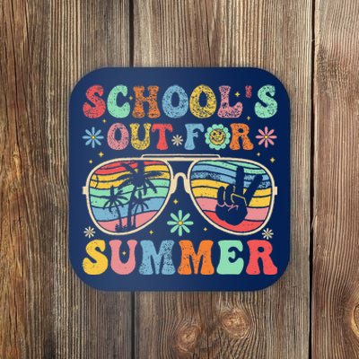 Last Day Of School Groovy SchoolS Out For Summer Teacher Coaster