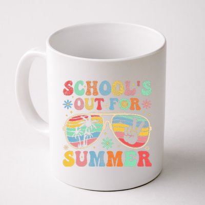 Last Day Of School Groovy SchoolS Out For Summer Teacher Coffee Mug