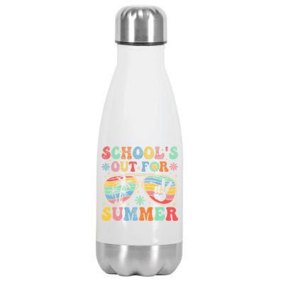 Last Day Of School Groovy SchoolS Out For Summer Teacher Stainless Steel Insulated Water Bottle