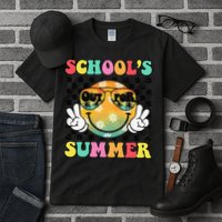 Last Day Of School Smile Teacher Schools Out For Summer Tall T-Shirt