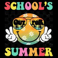 Last Day Of School Smile Teacher Schools Out For Summer Tall T-Shirt