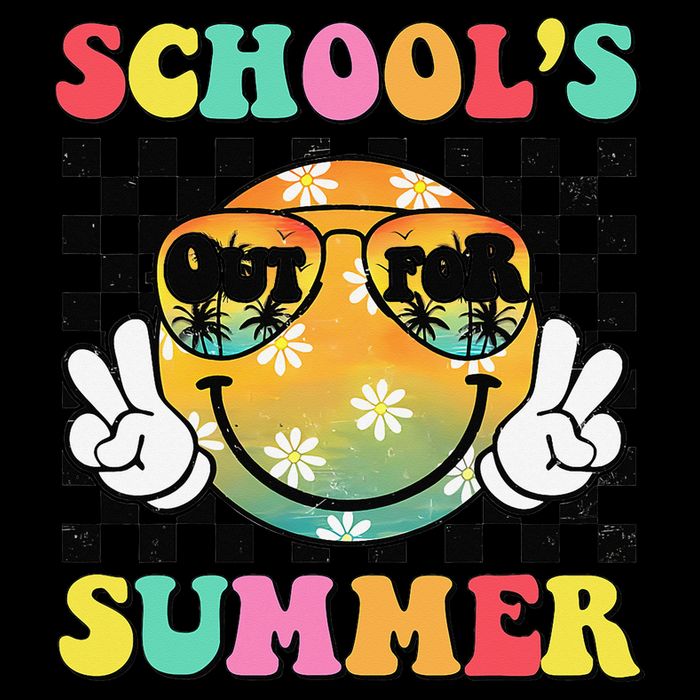 Last Day Of School Smile Teacher Schools Out For Summer Tall T-Shirt