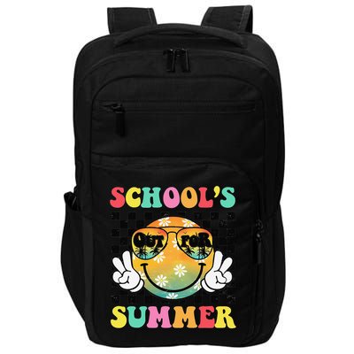 Last Day Of School Smile Teacher Schools Out For Summer Impact Tech Backpack