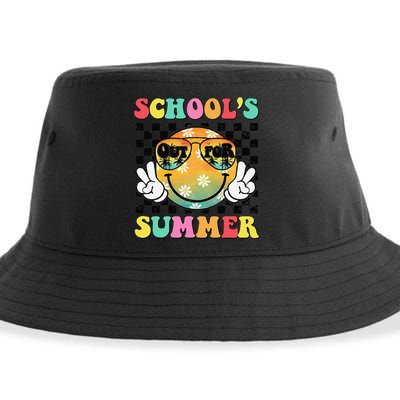 Last Day Of School Smile Teacher Schools Out For Summer Sustainable Bucket Hat