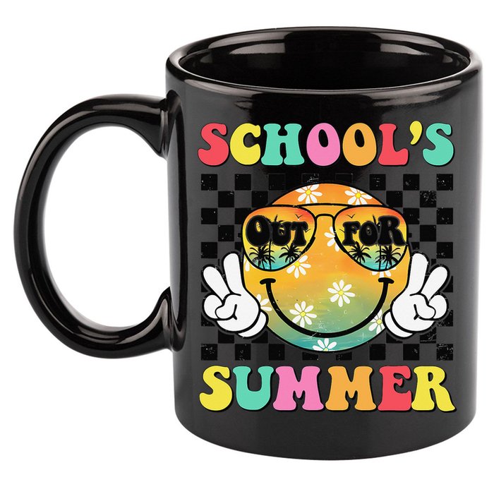 Last Day Of School Smile Teacher Schools Out For Summer 11oz C Handle Ceramic Mug