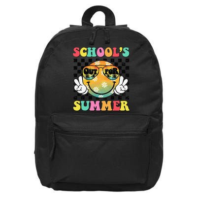 Last Day Of School Smile Teacher Schools Out For Summer 16 in Basic Backpack