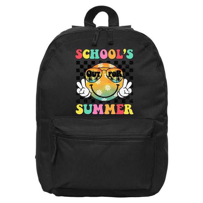Last Day Of School Smile Teacher Schools Out For Summer 16 in Basic Backpack