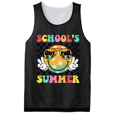 Last Day Of School Smile Teacher Schools Out For Summer Mesh Reversible Basketball Jersey Tank