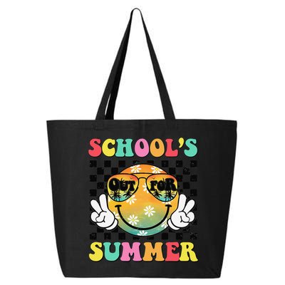 Last Day Of School Smile Teacher Schools Out For Summer 25L Jumbo Tote