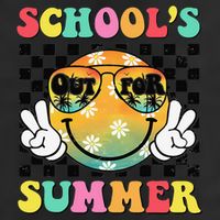 Last Day Of School Smile Teacher Schools Out For Summer 25L Jumbo Tote