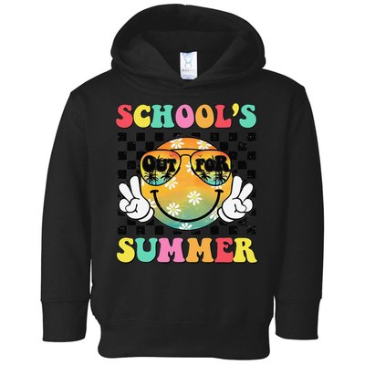 Last Day Of School Smile Teacher Schools Out For Summer Toddler Hoodie