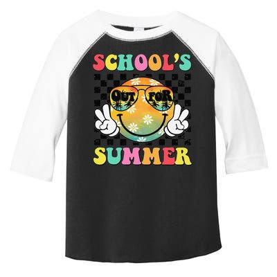 Last Day Of School Smile Teacher Schools Out For Summer Toddler Fine Jersey T-Shirt