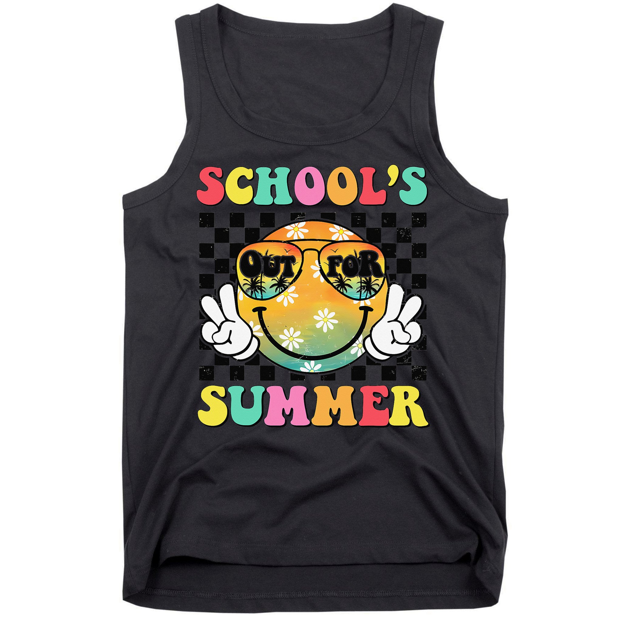 Last Day Of School Smile Teacher Schools Out For Summer Tank Top