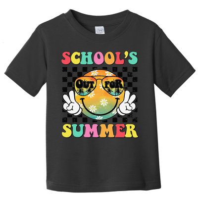 Last Day Of School Smile Teacher Schools Out For Summer Toddler T-Shirt