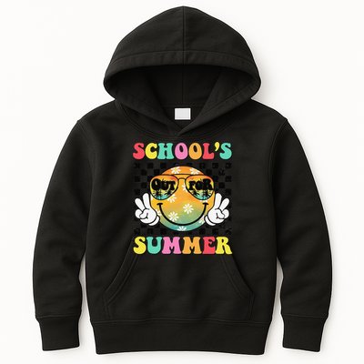 Last Day Of School Smile Teacher Schools Out For Summer Kids Hoodie