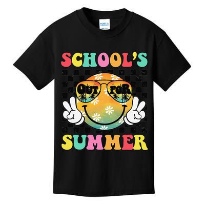 Last Day Of School Smile Teacher Schools Out For Summer Kids T-Shirt