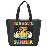 Last Day Of School Smile Teacher Schools Out For Summer Zip Tote Bag