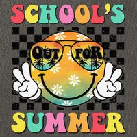 Last Day Of School Smile Teacher Schools Out For Summer Cotton Canvas Backpack