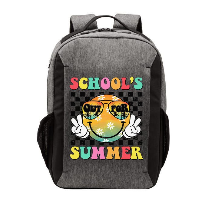 Last Day Of School Smile Teacher Schools Out For Summer Vector Backpack