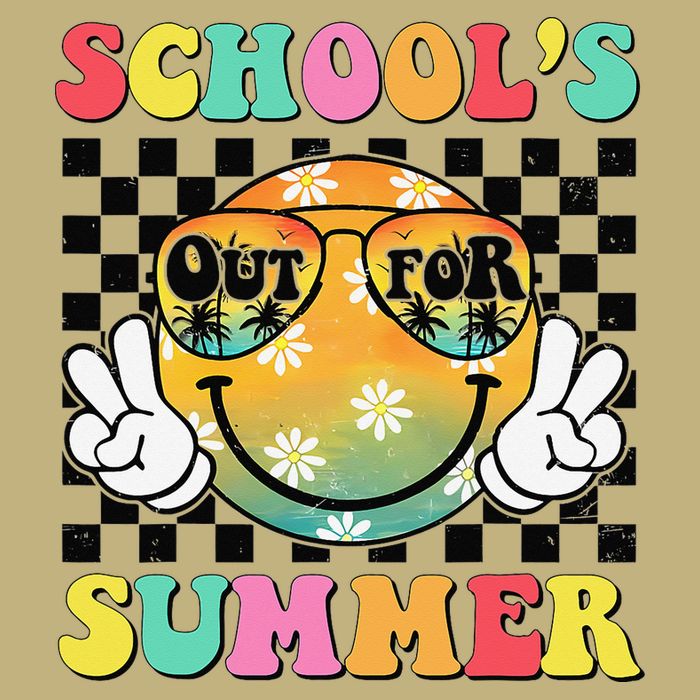 Last Day Of School Smile Teacher Schools Out For Summer Cooling Performance Crew T-Shirt
